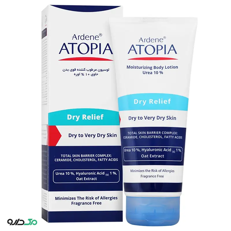 لوسیون مرطوب کننده قوی بدن اوره 10 درصد درای ریلیف آتوپیا آردن